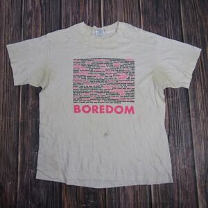 Vintage Boredom Shirt Mens Large Steamboat Classic 1991 Running Graphic 90s